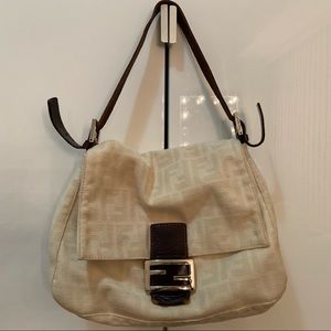 Vintage Fendi Monogram Handbag | Beige